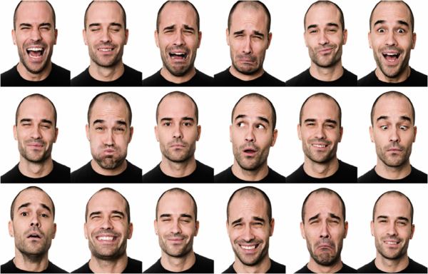Various emotions on face -AgileNeuro